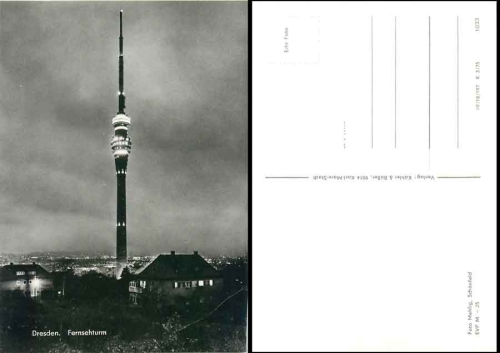 Pappritz Dresden TV Tower * around 1975