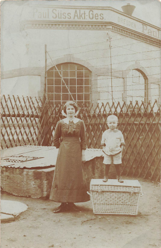 Dresden Paul Süss AG luxury paper factory real photo * around 1910