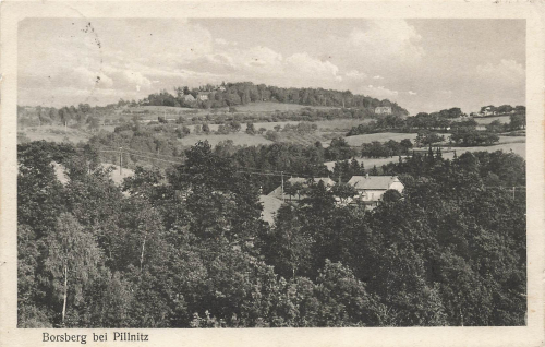 Pillnitz Dresden Borsberg Landpoststempel Zaschendorf o 1930