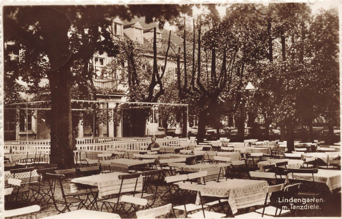 Pillnitz Dresden Hotel Goldener Loewe R. Poenisch Lindengarten o 1936