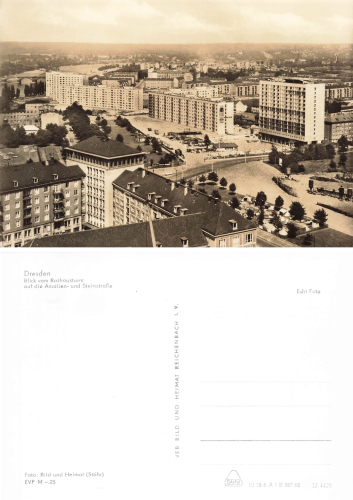 Pirnaische Vorstadt Dresden Pirnaischer Platz Amalienstrasse und Steinstrasse Hochhaus im Bau * 1968