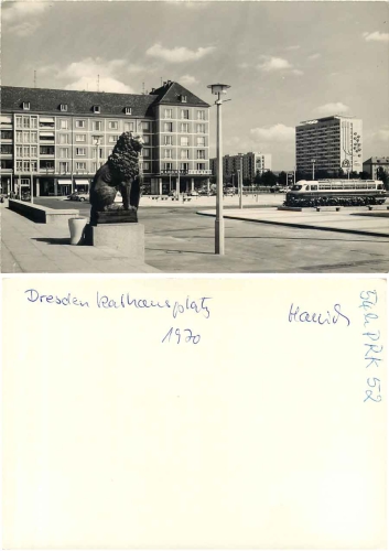 Dresden Rathausplatz printing template 1970 Hanich Foto