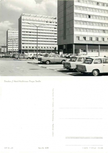Seevorstadt Dresden Reitbahnstrasse Parkplatz der Interhotels *1970 Hanich2199
