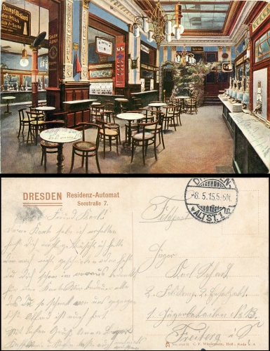 Dresden Residenz Automat Seestrasse 7 o 8.5.1915