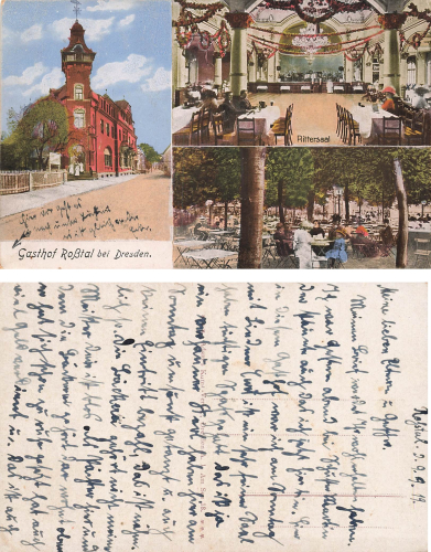 Rossthal Dresden Gasthof gebraucht 1919