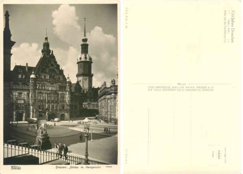 Dresden Schloss mit Georgentor 750 Jahre Dresden *1956 Hahn-Foto10895