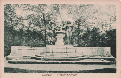Seevorstadt Dresden Buergerwiese Mozart Brunnen * um 1930