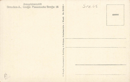 Seevorstadt Dresden Grosse Plauensche Strasse 16 Josephinenstift * um 1930