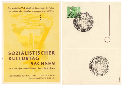 Dresden Sozialistischer Kulturtag Sachsen 1948