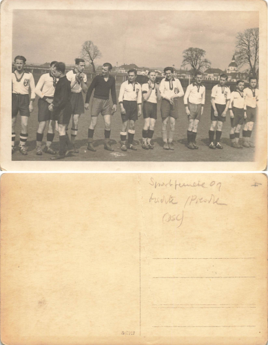 Dresden Sportfreunde Pieschen Mickten jetzt DSC Fußball Echtfoto um 1940