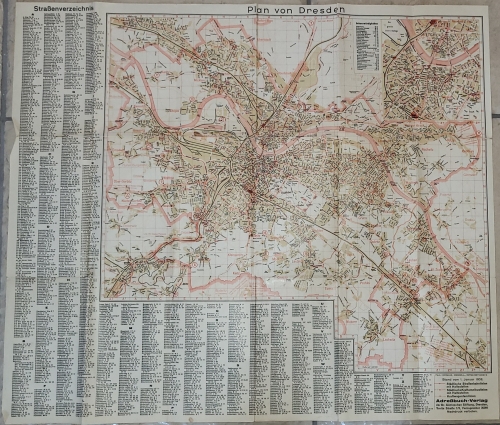 Dresden city map 1932