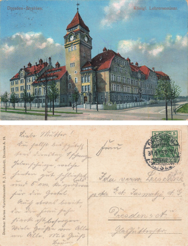 Strehlen Dresden Koenigliches Lehrer Seminar o 1915