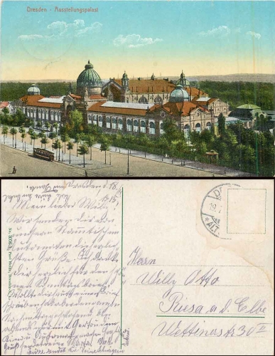 Dresden Stuebelallee Ausstellungspalast o 18.4.1915