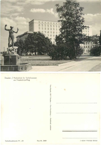 Suedvorstadt Dresden Friedrich List Platz University of Transport *1969 Hanich2068