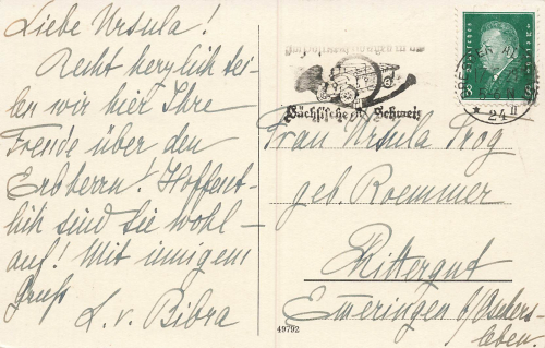 Dresden Südvorstadt Bergstrasse 25 Pensionat Bibra o 1929