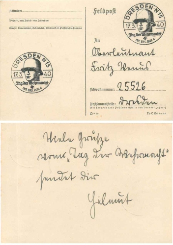 Dresden Day of the Wehrmacht special stamp 17.3.1940