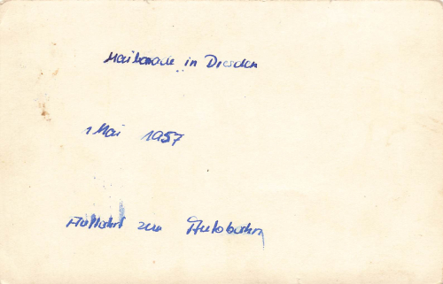 Trachau Dresden Maiparade 1957