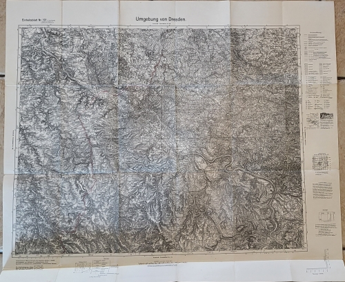 Dresden and the surrounding area standard sheet 101 map 1937