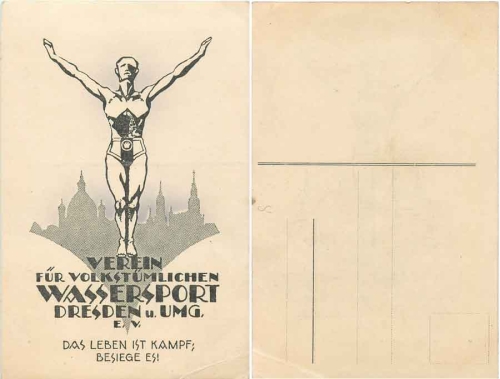 Dresden Franz Scheiner Vorläufer Litho Nr.23 mit Brieftaube * um 1890Dresden Verein für Volkstümlichen Wassersport eV Künstlerkarte *um 1920