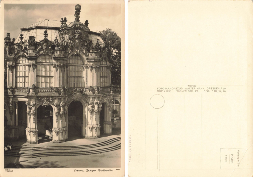 Dresden Zwinger Wallpavillon * 1953 ​​​​​​​ Verlag Hahn-Foto10564