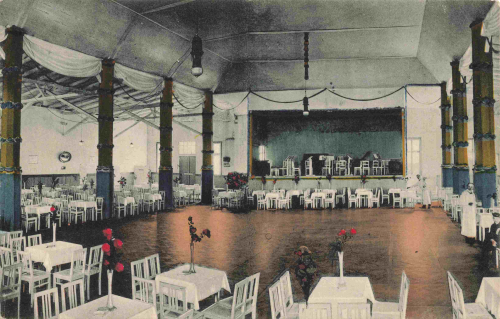 Dresden Vogelwiese Apollo Tanzsalon Innenansicht Feldpost Ers.-Jäg.-Bat. No 13 o 1915