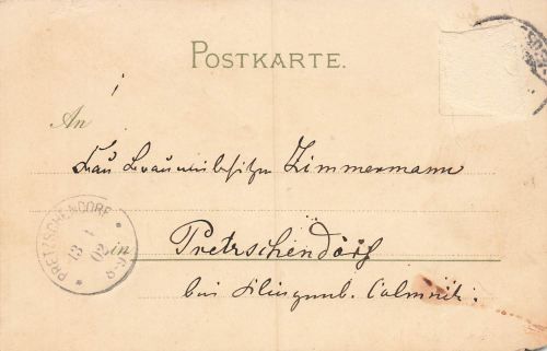 Wachwitz Dresden artist card A. Noether o 1902