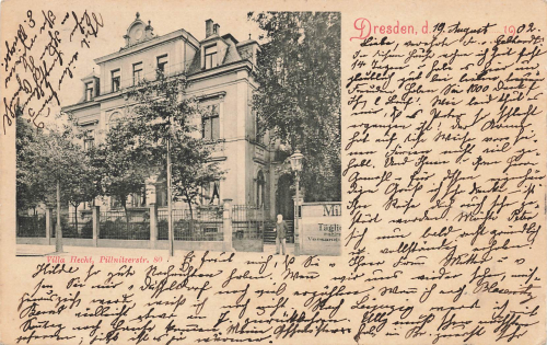 Wachwitz Dresden Pillnitzerstrasse 80 Villa Hecht o 1902