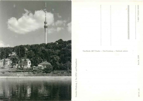 Wachwitz Dresden with television tower *1969 Hanich2159