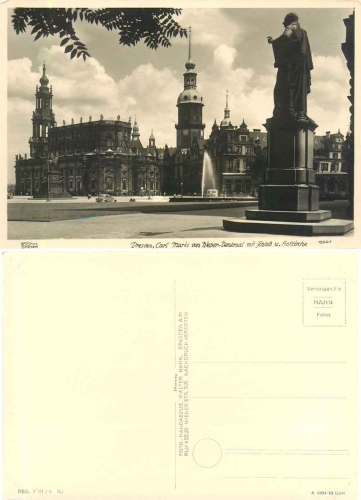 Dresden Carl Maria von Weber Monument *1953 Hahn-Foto12661