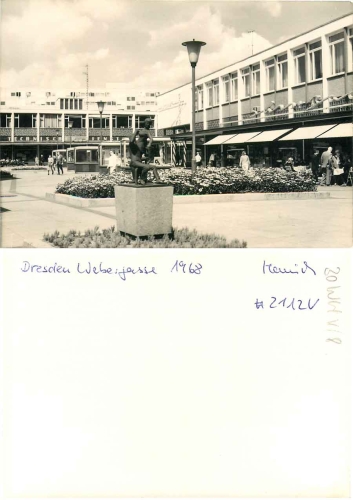 Dresden Webergasse "Am Wall" print template *1968