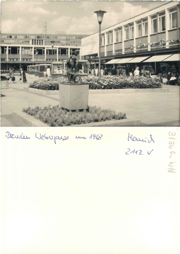 Dresden Webergasse "Am Wall" print template *1968