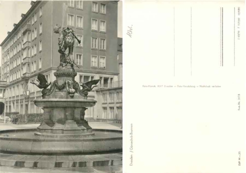 Dresden Weisse Gasse Gänsedieb-Brunnen *1970 Hanich2173
