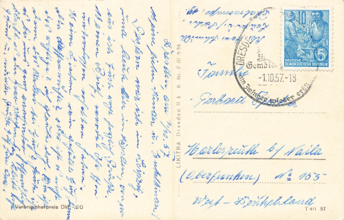 Weisser Hirsch Dresden HO Restaurant Luisenhof o 1957