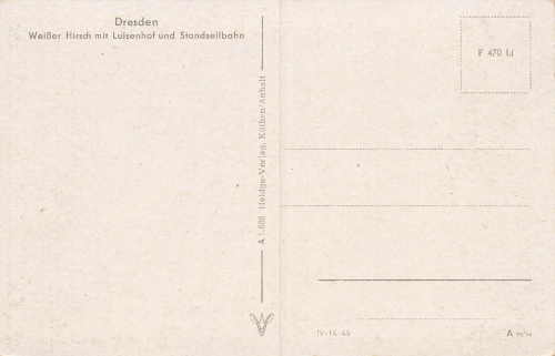 Weisser Hirsch Dresden HO Restaurant Luisenhof mit Standseilbahn * um 1954