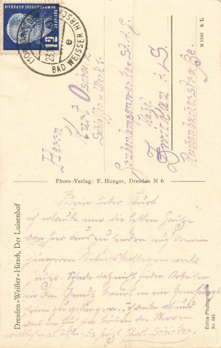 Weisser Hirsch Dresden Restaurant Luisenhof o 1950
