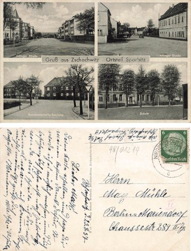 Sporbitz Dresden Killinger Strasse Schule o 1937