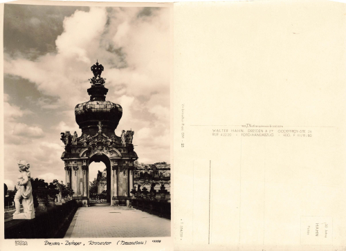 Dresden Zwinger Kronentor Neuaufbau * 1959 ​​​​​​​Verlag Hahn-Foto13358