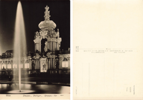 Dresden Zwinger Kronen-Tor * 1957 ​​​​​​​Verlag Hahn-Foto9921