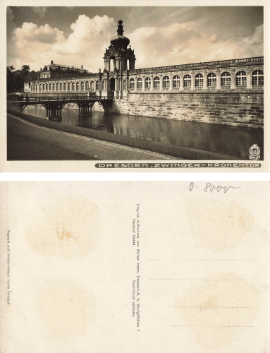 Dresden Zwinger Kronentor * um 1930 ​​​​​​​Verlag Hahn-Foto4551