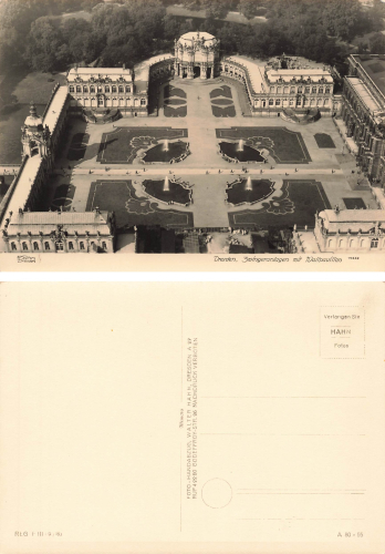 Dresden Zwinger Luftbild * 1955 ​​​​​​​Verlag Hahn-Foto10229
