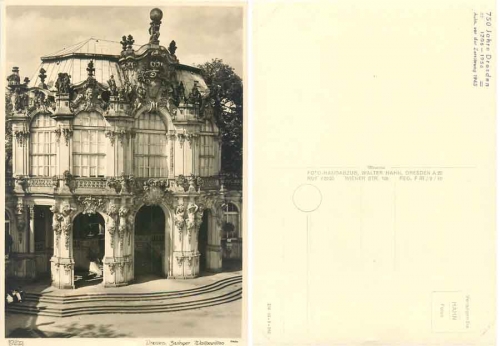 Dresden Zwinger Wall Pavilion 750 Years Dresden *1956 Hahn-Foto10654