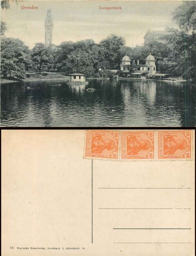 Dresden Zwingerteich  *ca. 1917