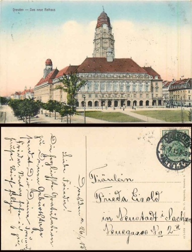 Dresden Das neue Rathaus o 28.7.1915