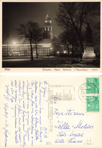 Dresden's new town hall, rebuilt in 1958 Hahn Publishing House - Photo 13501