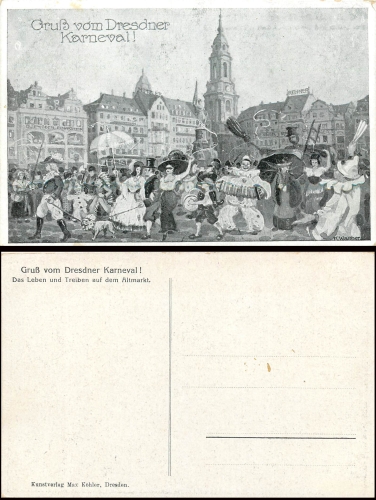 Dresden Karneval Festumzug sig. K.Walther * ca.1920
