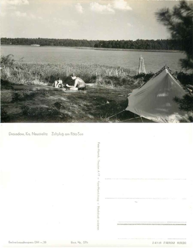 17255 Drosedow campsite at the Raetz lake *1962