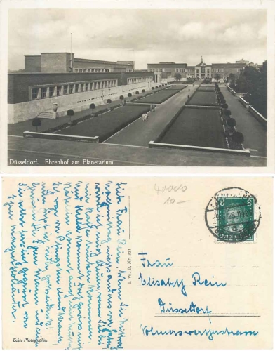 Dusseldorf Court of Honor at the Planetarium o 9.6.1928
