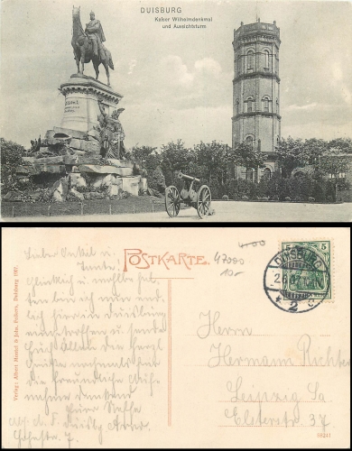 Duisburg Kaiser Wilhelm monument and observation tower o 2.6.07