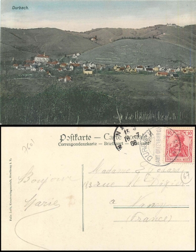 Durbach Amt Offenburg o 18.7.1908