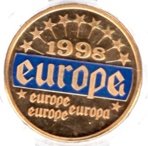 ECU Deutschland 1998 Medaille Europa auf dem Stier 